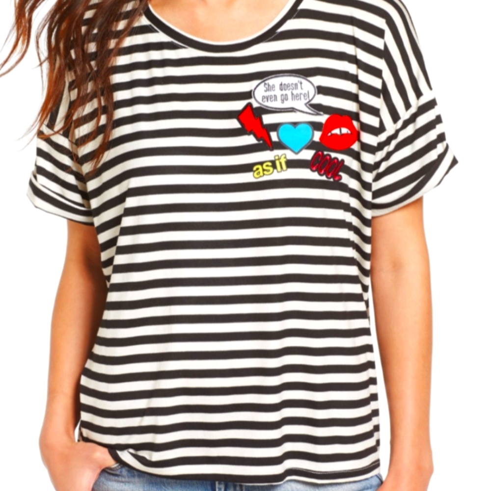 Ten Sixty Sherman 90s/00s style patch striped tee